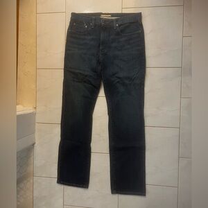 L.L. Bean Men's Dark Blue Denim Standard Fit Jeans